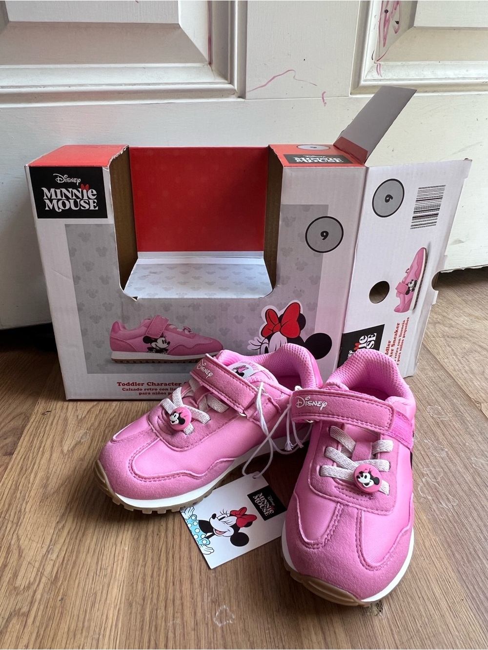 Disney Minnie Mouse Pink Kids Sneakers with Velcro